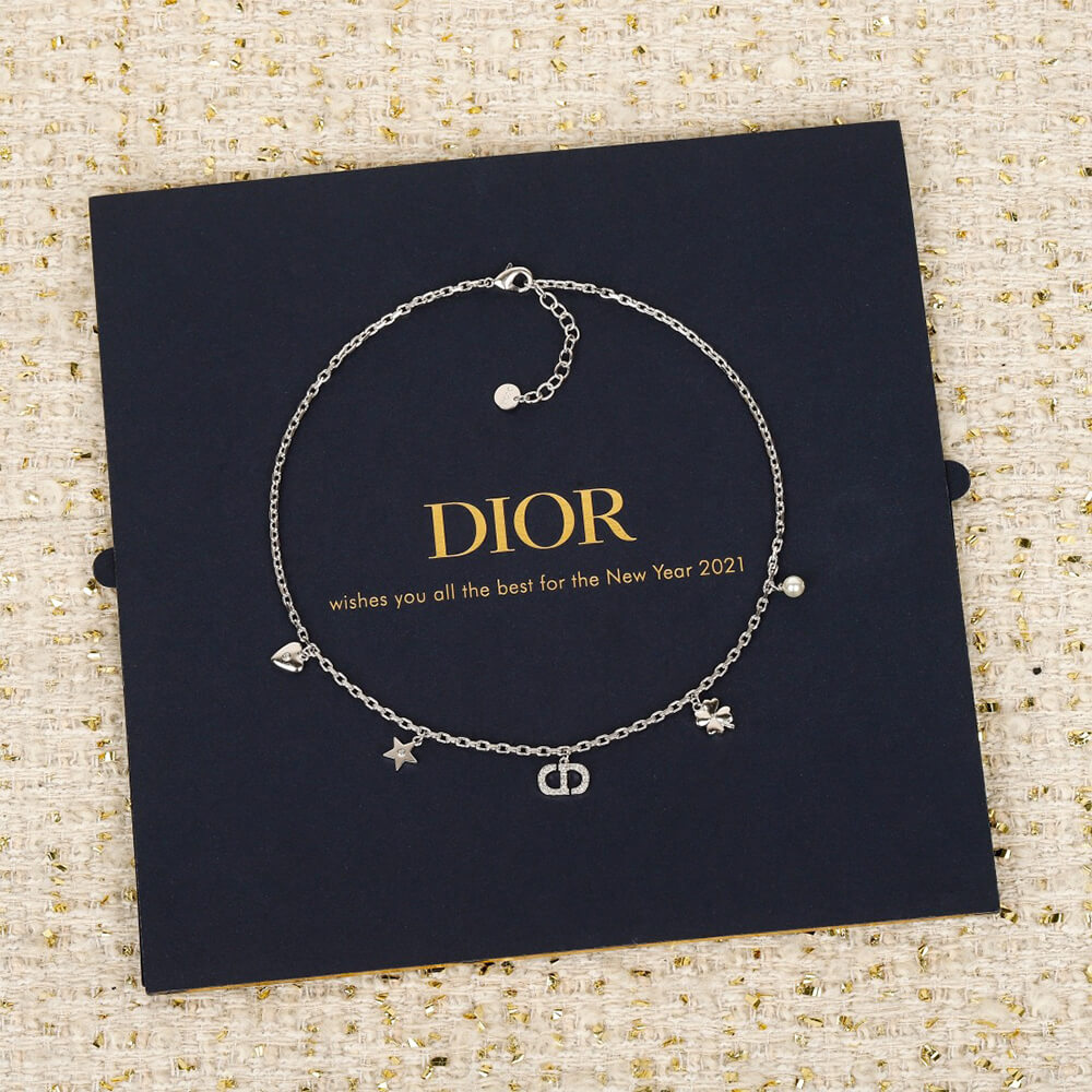 DIOR Petit CD Lucky Charms necklace