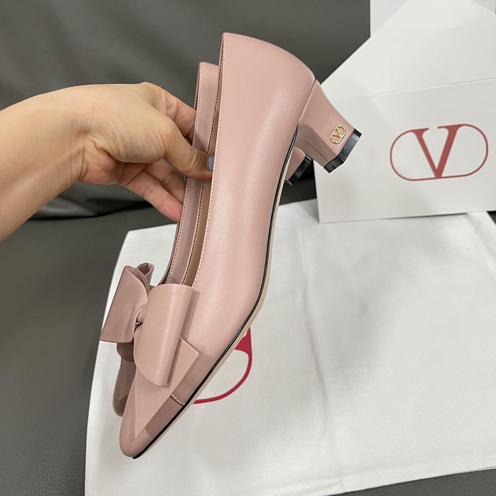 VALENTINO BOWOW sheepskin high heels (heel height 4.5 cm)