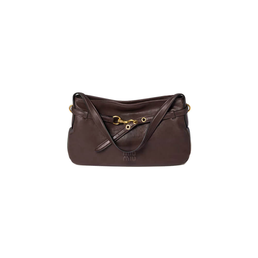 MIUMIU Medium Aventure nappa leather bag(HIGH-END GRADE)