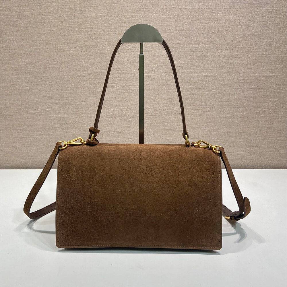 Prada Soft Sound medium suede shoulder bag(high-end grade)