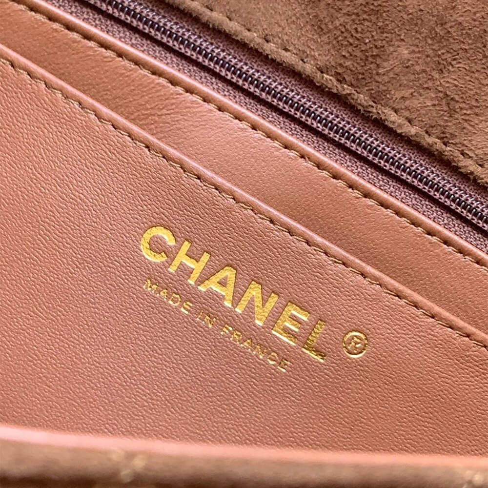 CHANEL SUEDE MINI FLAP BAG(HIGH-END GRADE)