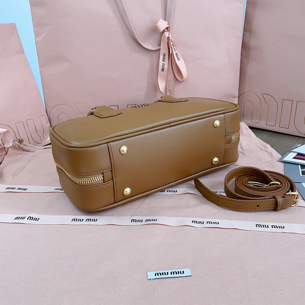 MIUMIU Large Arcadie Leather Bag(HIGH-END GRADE)