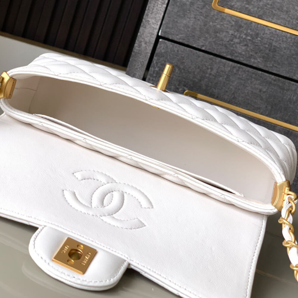 CHANEL Mini Flap Bag with Top Handle(HIGH-END GRADE)