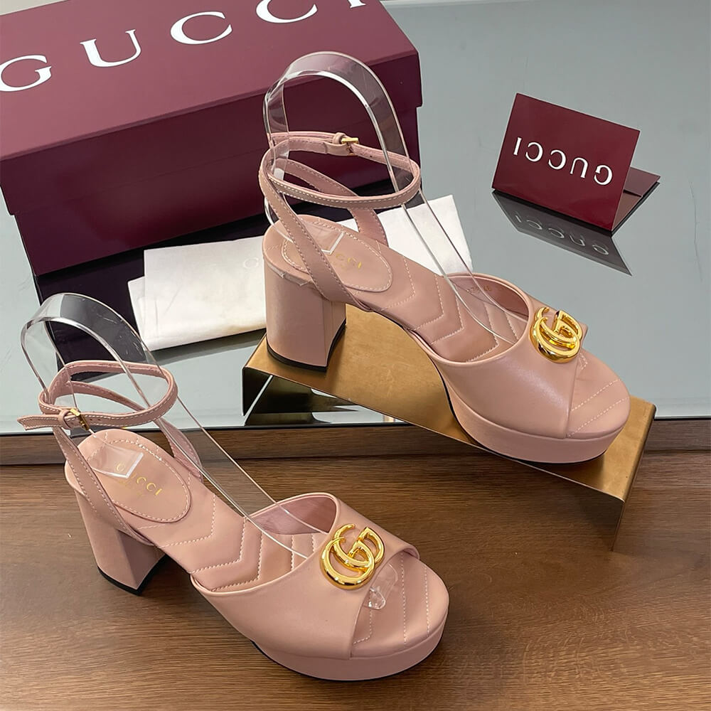 GUCCI Women s platform sandal with Double G