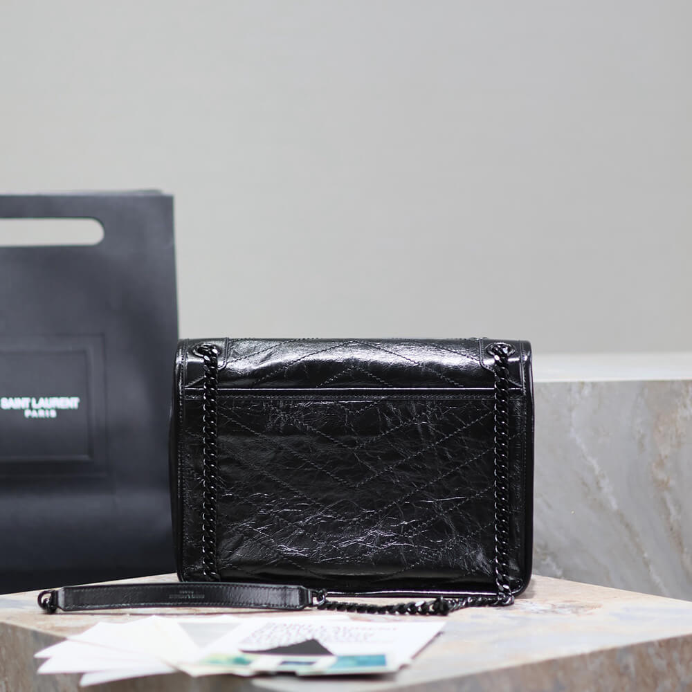 SAINT LAURENT NIKI MEDIUM IN CRINKLED VINTAGE LEATHER(HIGH-END GRADE)