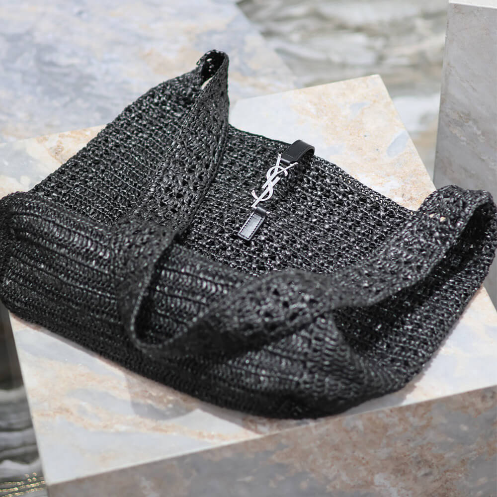 SAINT LAURENT le 5 a 7 medium tote in raffia(HIGH-END GRADE)