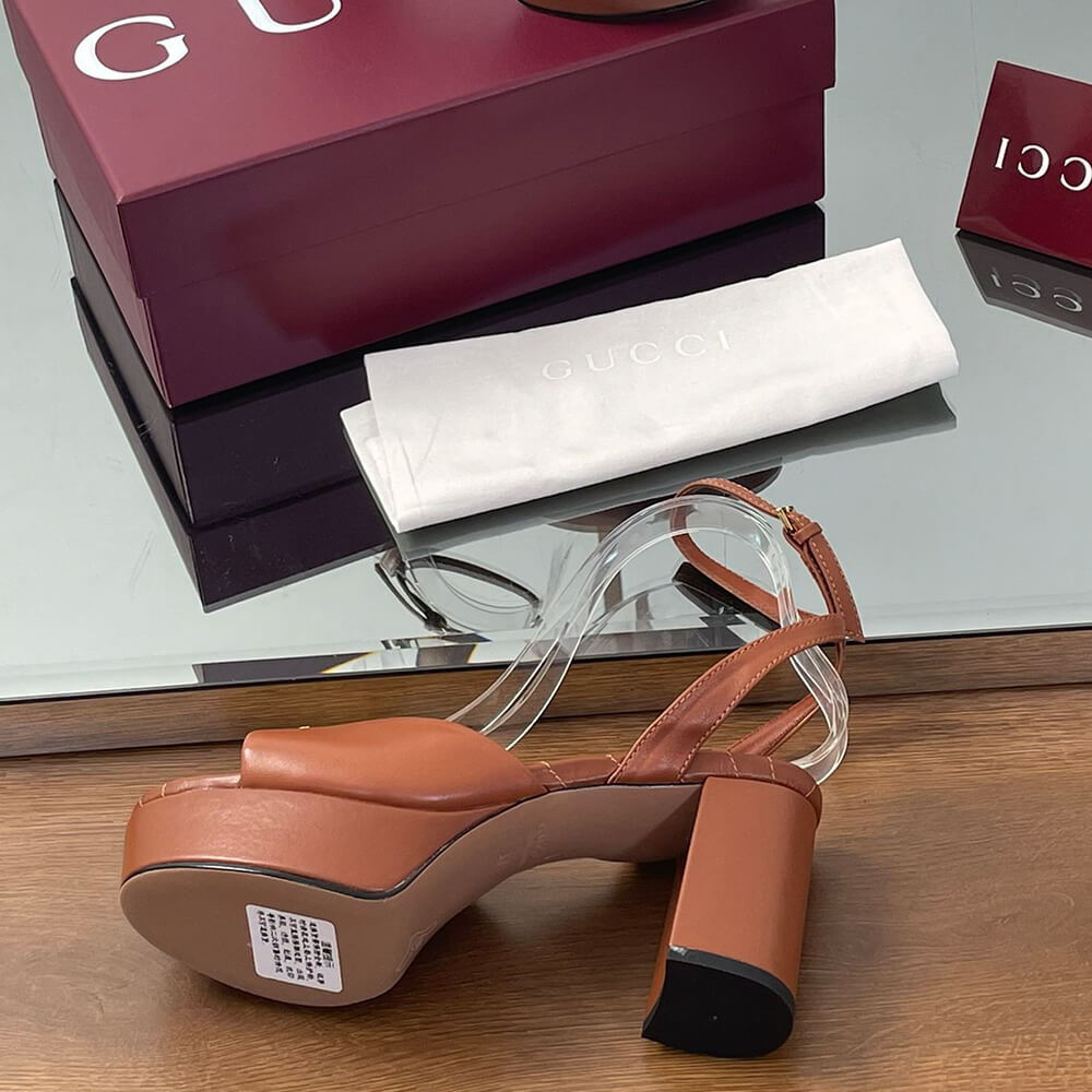 GUCCI Women s platform sandal with Double G