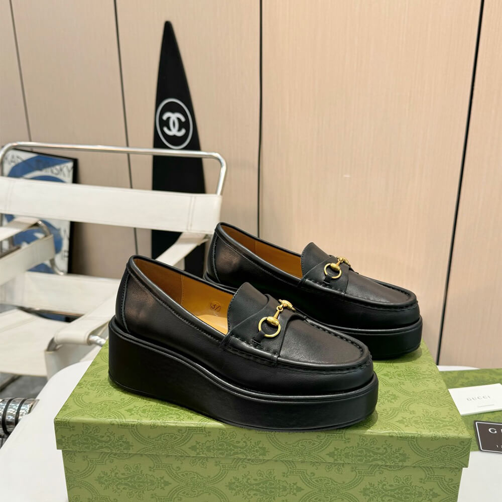 Gucci Women s Horsebit wedge loafer