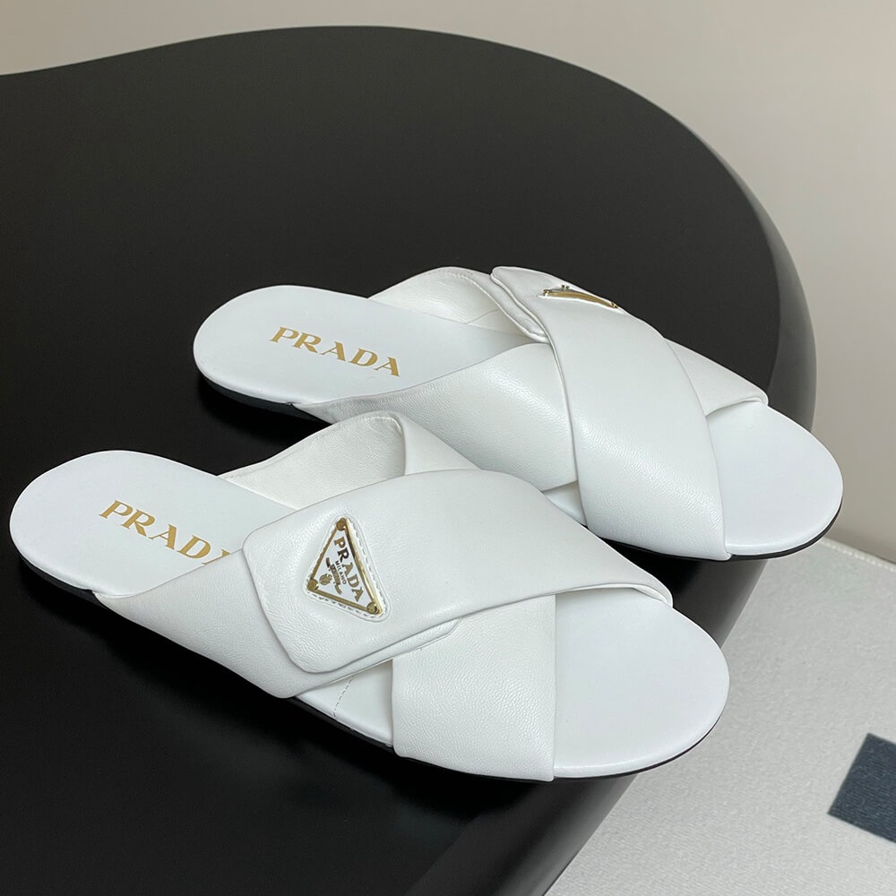 Prada Padded nappa leather slides