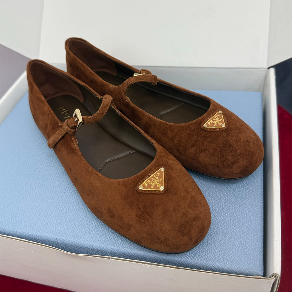 PRADA Suede ballerinas