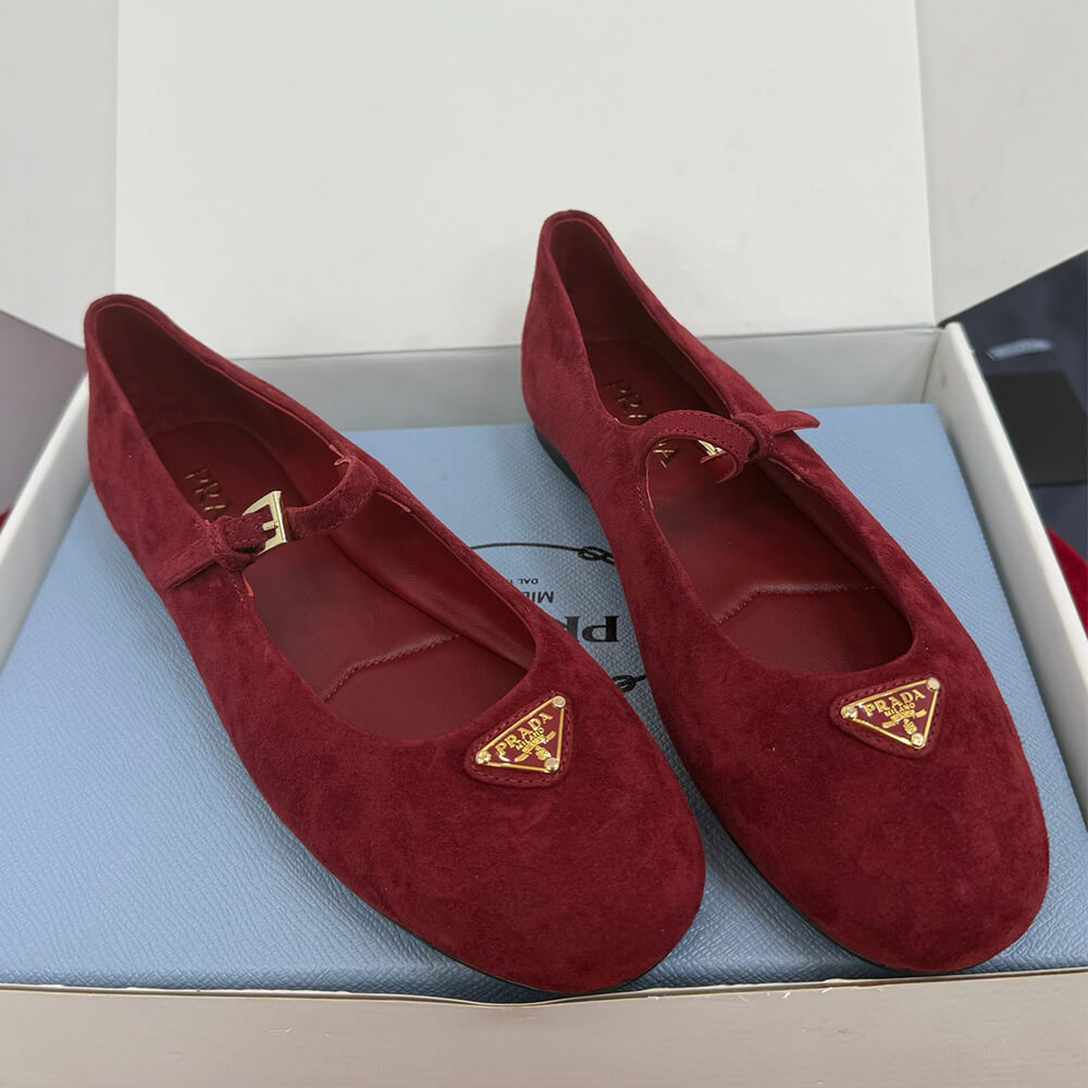 PRADA Suede ballerinas