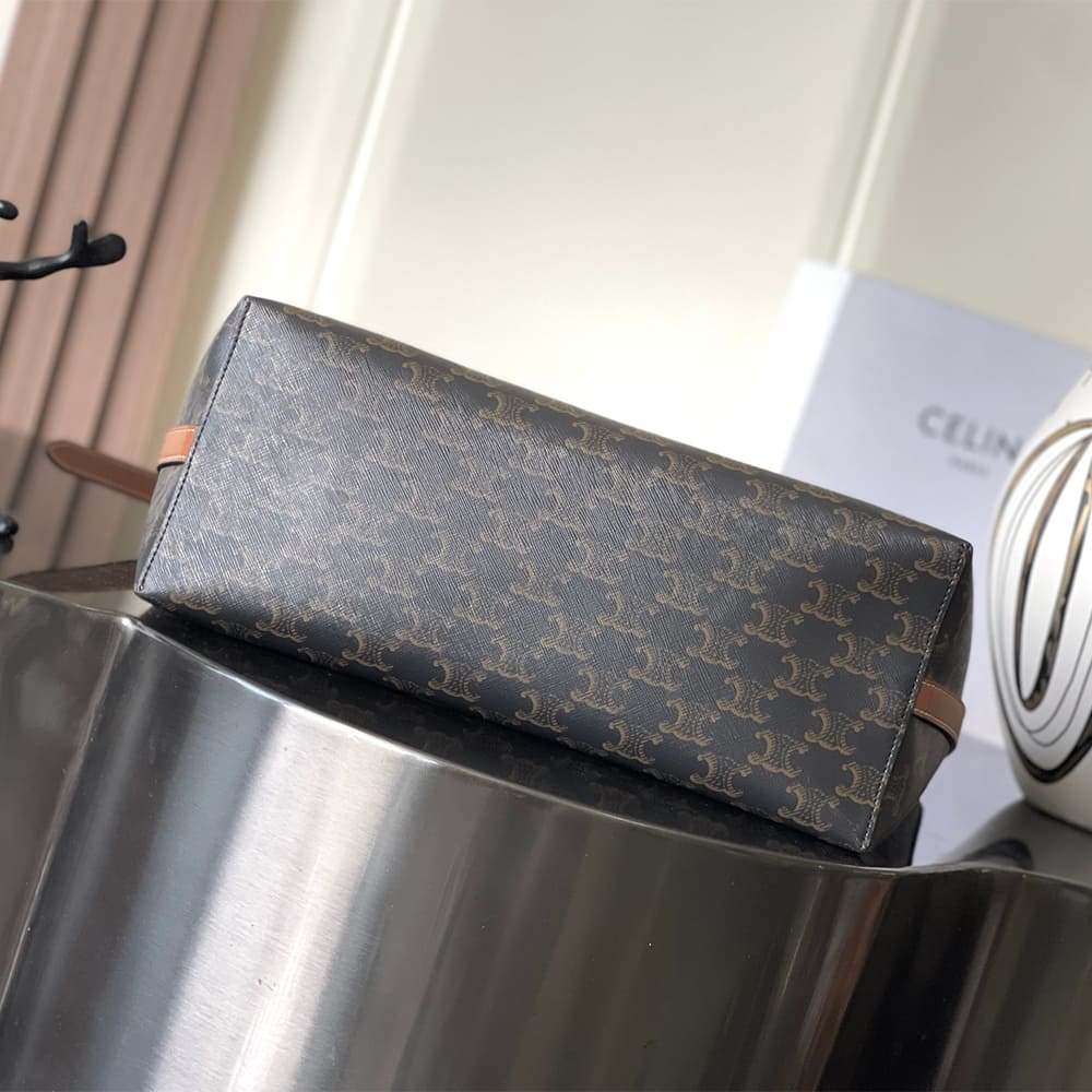 Celine SOFT SHOPPER BAG IN Triomphe Canvas and Calfskin