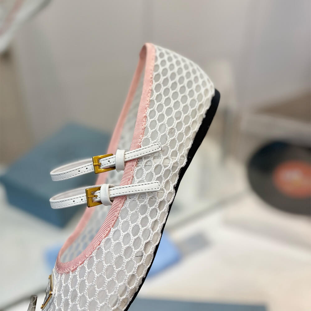 PRADA Mesh fabric ballerinas
