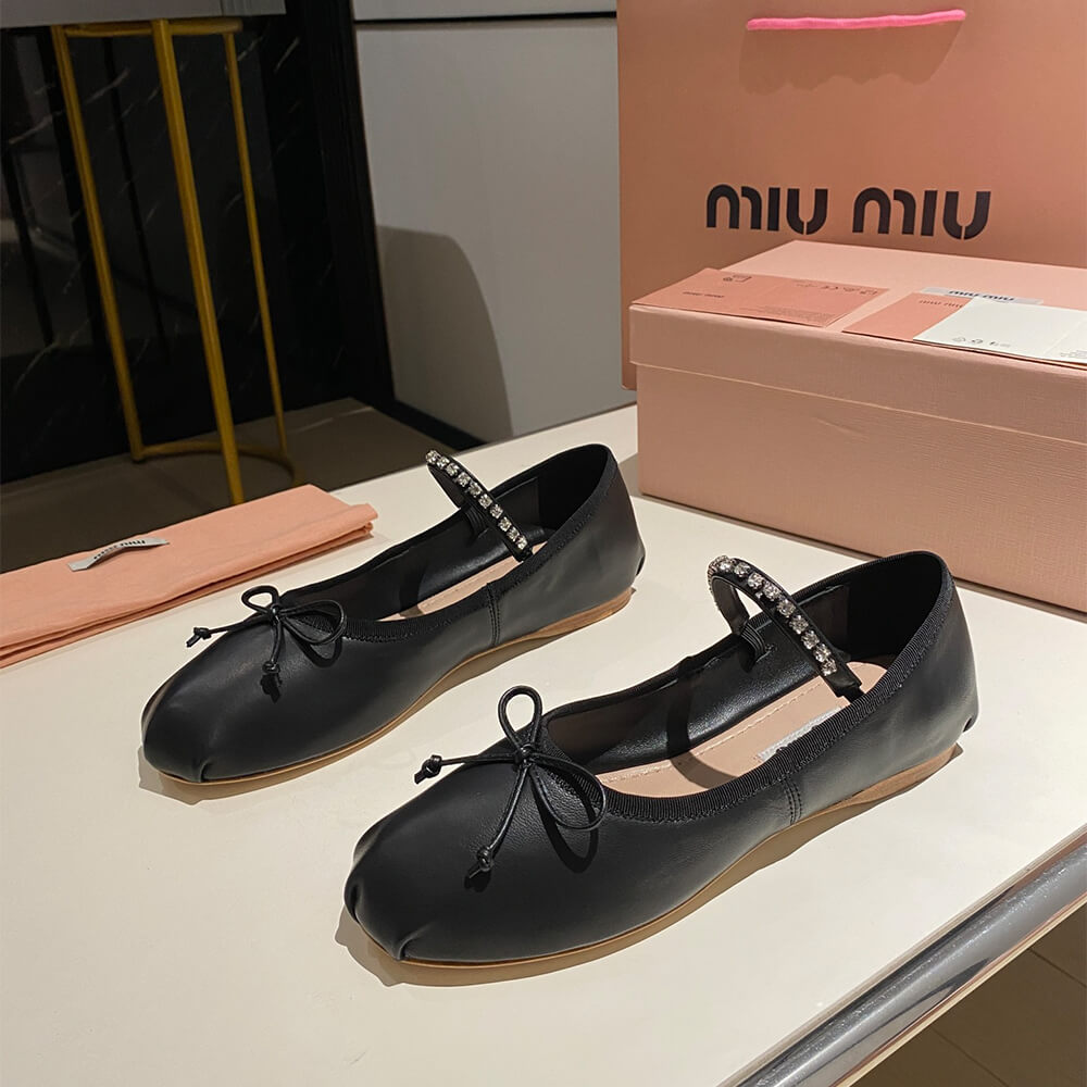 MiuMiu Leather ballerinas