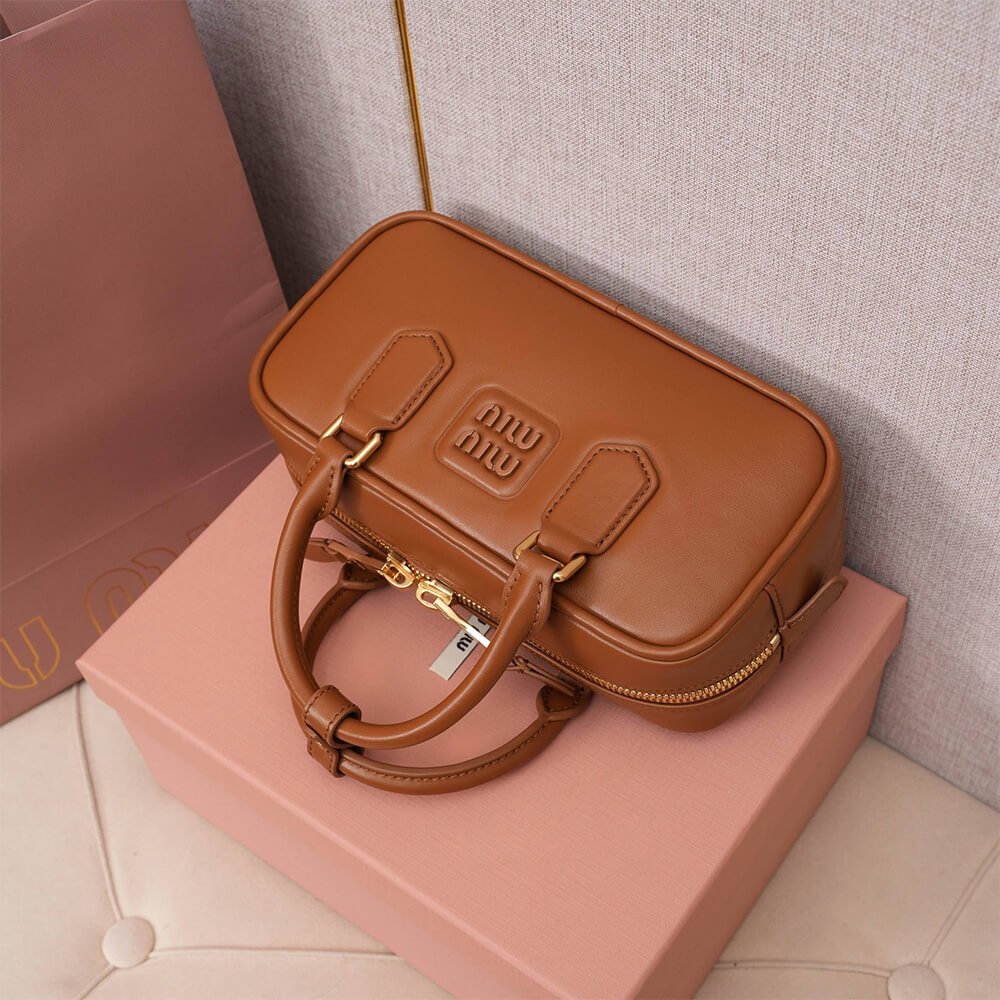 MIUMIU Medium Arcadie Leather Bag(HIGH-END GRADE)