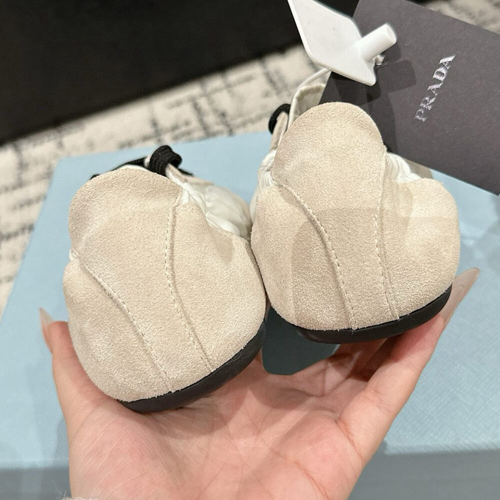 PRADA Collapse Re-Nylon and suede sneakers