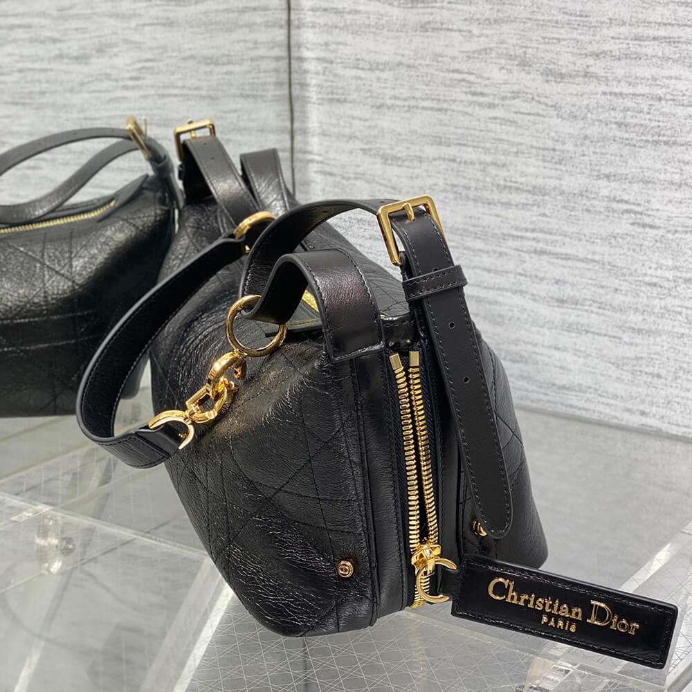 Medium D-Journey Bag in Shiny Goatskin(HIGH-END GRADE)