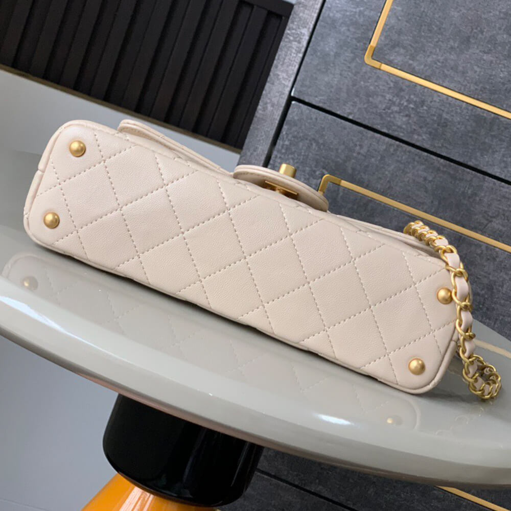 CHANEL Mini Flap Bag with Top Handle(HIGH-END GRADE)