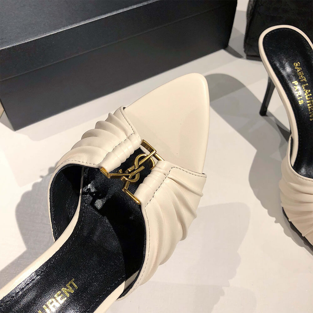 YSL  BABYLONE MULES IN SMOOTH LEATHER