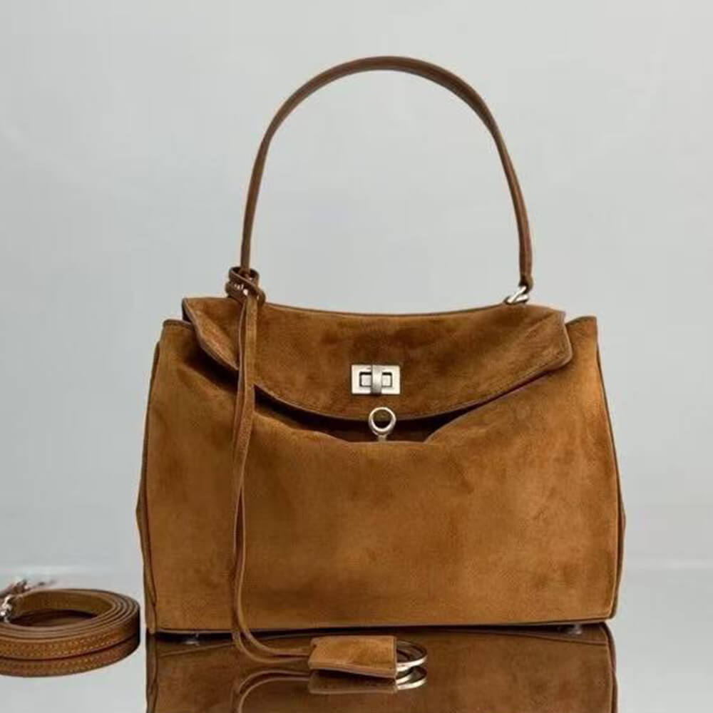 Balenciaga Rodeo Handbag Small Suede(HIGH-END GRADE)