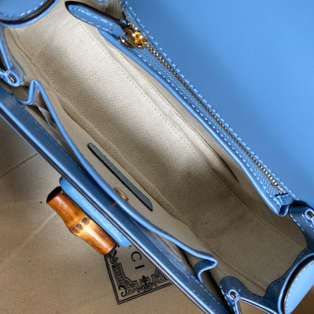 GUCCI BAMBOO 1947 JUMBO GG SMALL TOP HANDLE BAG