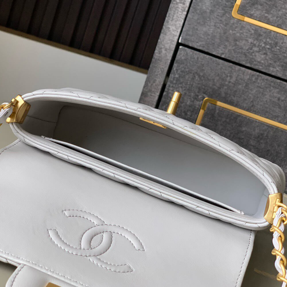 CHANEL Small Flap Bag with Top Handle(HIGH-END GRADE)